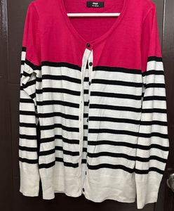 Striped Cardigan - Size Large