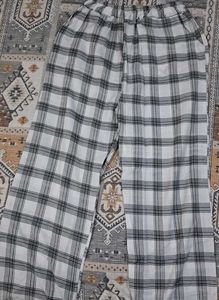 Plaid Wide Leg Pants
