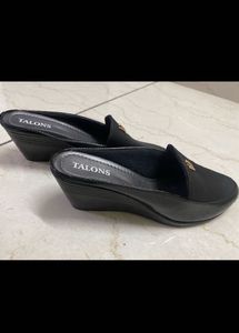 Black Heels - Adda Brown Slip Ons