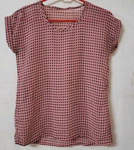 Elegant Chiffon Peach Top