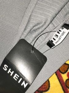 Grey Ribbed Knit Skirt