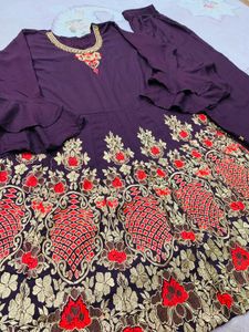 Elegant Embroidered Frock Set
