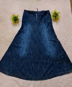 Denim long Skirt
