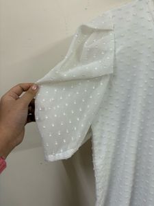 White Puff Sleeve Top