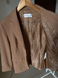 CLASSIC TAN BROWN TAILORED BLAZER