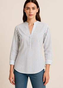 Striped Oversize Shirt Cum Top