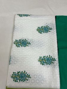 Chikankari Top+Glaze Cotton Bottom