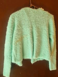 Fluffy Mint Green Cardigan co-ord set