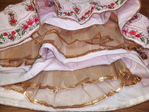 Can-Can Attached Embroidery Work Lehenga