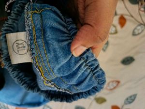 Light Blue Elastic Waist Jeans