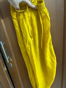 Yellow Straight Pants