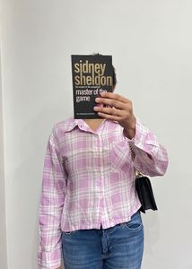 Pink Plaid Button-Down Shirt