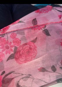 Pink Floral Dupatta