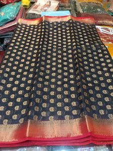 Elegant Black Printed Saree