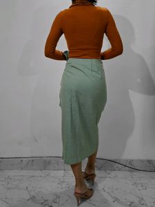 Cotton Comfortable Slit Skirt