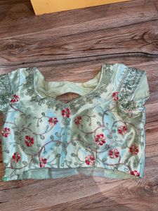 Mint Green Embroidered Lehenga