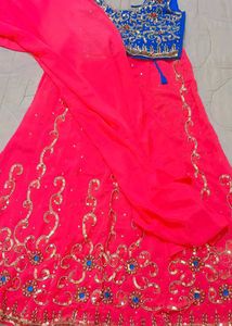 Bright Pink Lehenga Choli Set