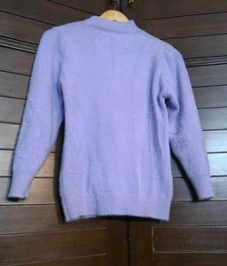 Women Lavender Sequin design Knit Sweater