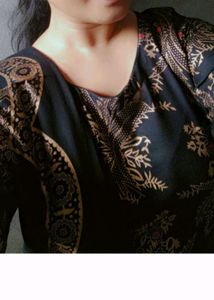 Women Black 🖤 Rayon Printed Kurta Set