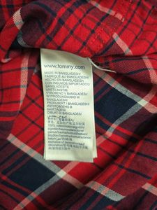 Tommy Hilfiger Red Plaid Flannel
