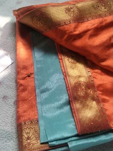 Never Used Two Colour Festival Wear Women Saree.