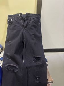 Distressed Black Jeans