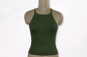 H&amp;M Ribbed strappy top