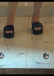 Black Platform Slides