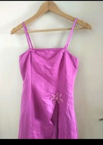 Pink Spaghetti Strap Formal Dress