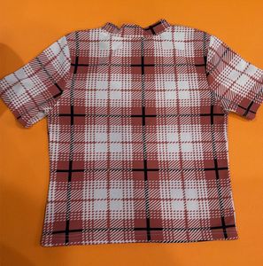Plaid Short Sleeve Top