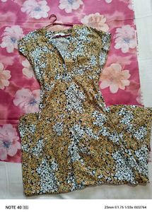 Flower Print Full Length One Piece