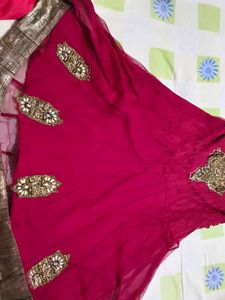 purple Anarkali Kurta