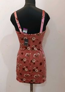 Floral Velvet Mini Dress 34 to 36