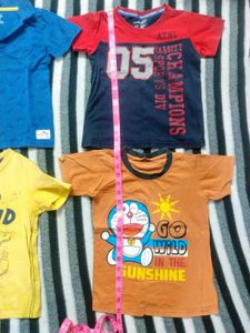 Set of Half Sleeves Tshirts for 4-6 Years Old