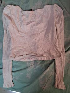 Square Neck Long Sleeve Top