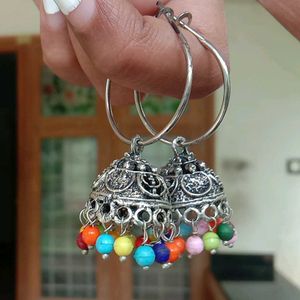 A beautiful pair of jhumkas