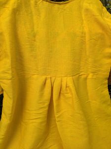 Yellow Embroidered Kurta