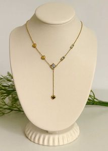 lariat style heart strings necklace anti tarnish