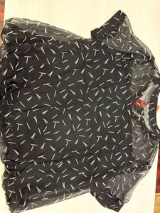 Stylish Black Patterned Top