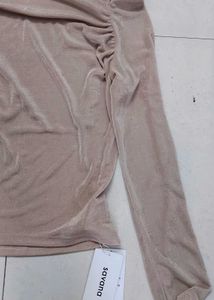 Beige Long Sleeve Top