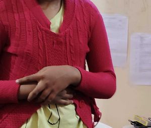 Red Knitted Button-Up Cardigan