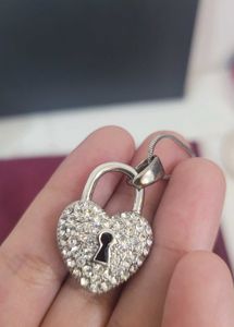 Heart Key Hole Pendant And Chain