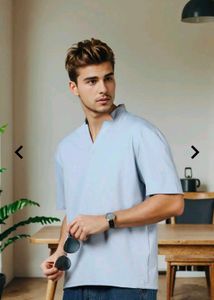 Men's Light Blue V-Neck T-Shirt