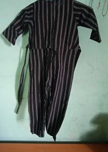 Striped Black Jumpsuit