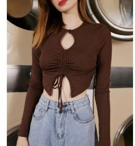 Brown Crop Top