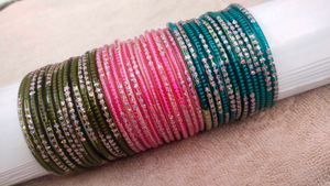 Glass Bangles Set Of 3