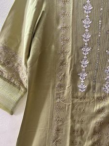 W festive green kurta