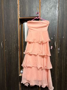 Savana Pink Ruffle Layered Dress