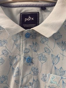 PARX Floral Print Polo T-Shirt