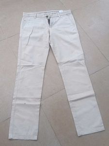 Men's Cream Chinos
